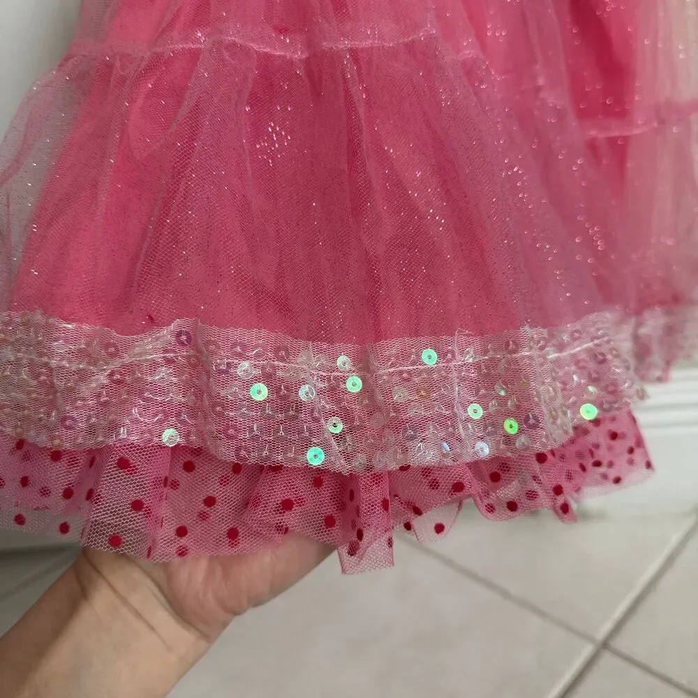Pink Strawberry Shortcake Costume Dress Halloween Dress Up Play Time size 3 - 6